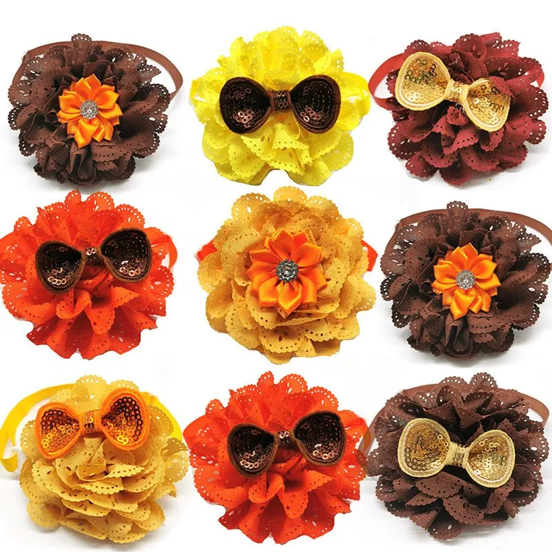 50pcs Thanksgiving Flower Style Bow Ties Adjustable Pet Collar Dog Bow Tie Necktie for Small Medium Dog Grooming Pet Acessories
50pcs Thanksgiving Flower Style Bow Ties Adjustable Pet Collar Dog Bow Tie Necktie for Small Medium Dog Grooming Pet Acessories