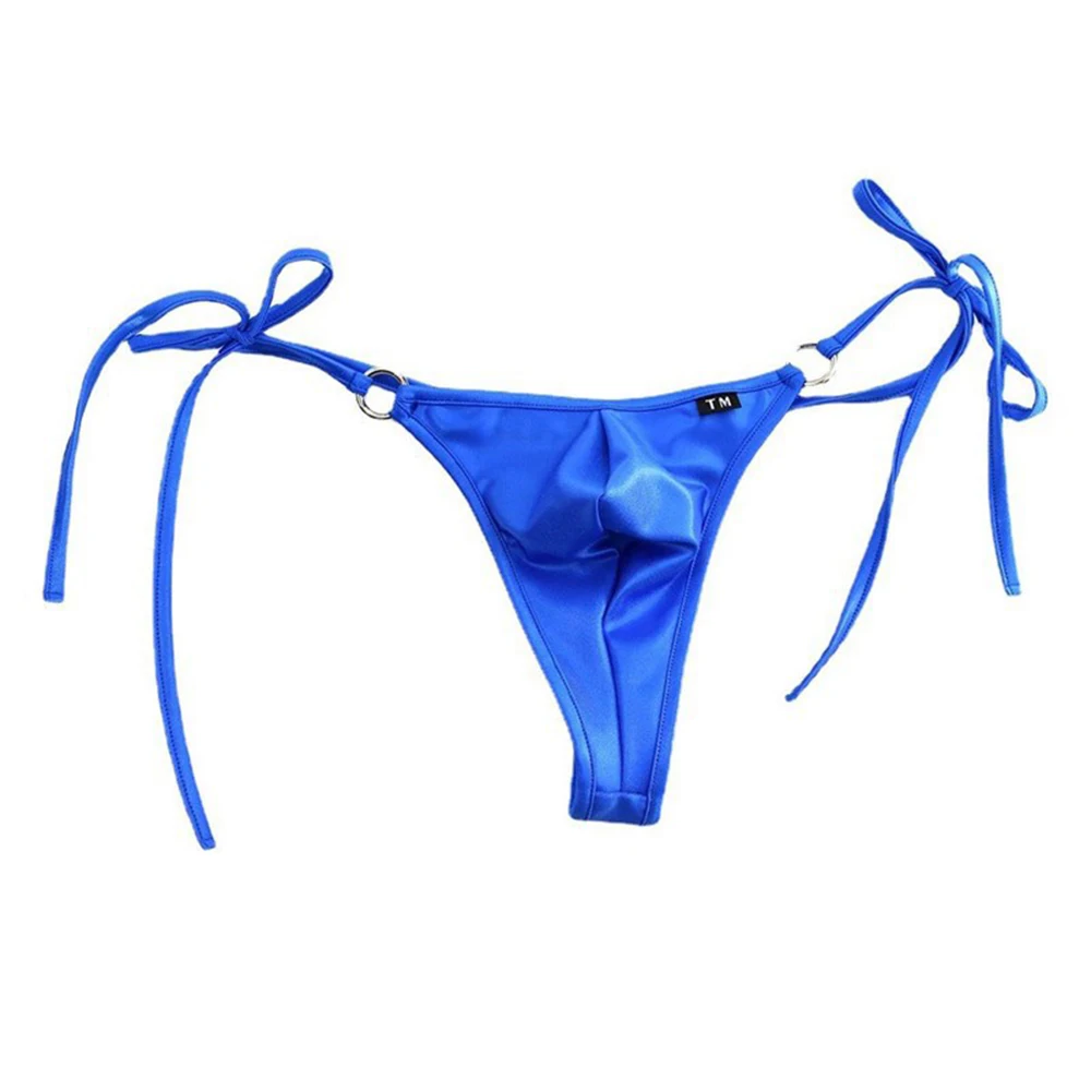 New Men Ice Silk Bugle Pouch Thong Underwear Thong Low Waist Lace-up Bikini Bottom Briefs Underpants Soft Panties Gays Clothes
New Men Ice Silk Bugle Pouch Thong Underwear Thong Low Waist Lace-up Bikini Bottom Briefs Underpants Soft Panties Gays Clothes