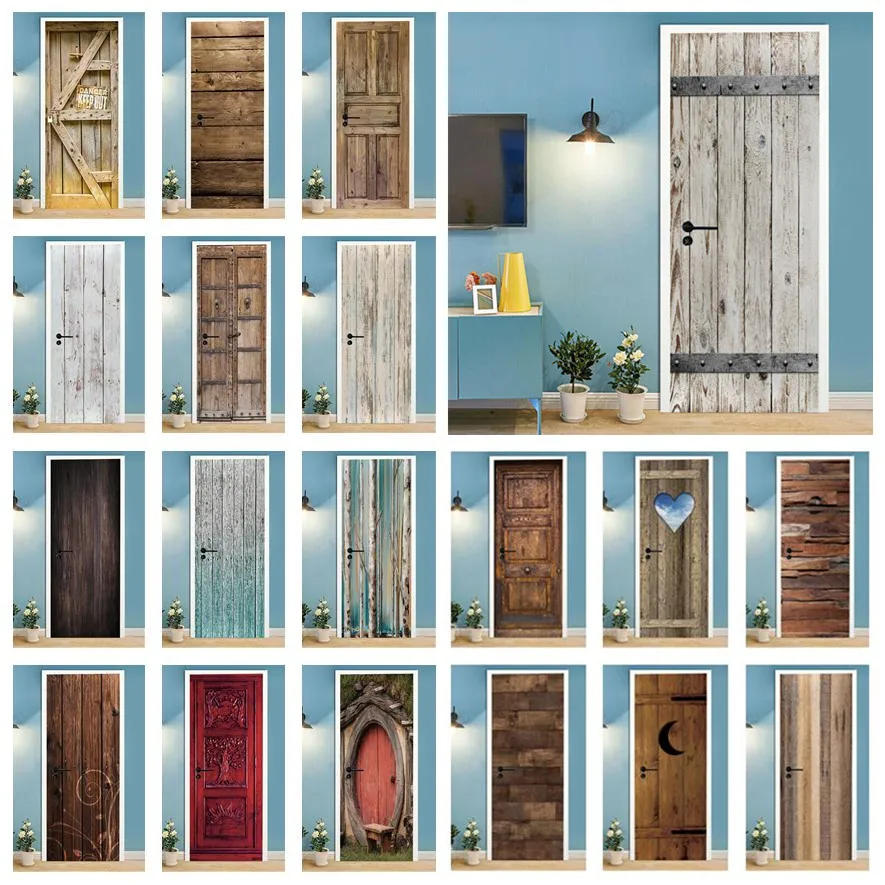 Retro Wooden Door Sticker 3D Self-adhesive Home Decor Wallpaper DIY Corridor Door Poster Wall Decals Deurstickers dropshipping
Retro Wooden Door Sticker 3D Self-adhesive Home Decor Wallpaper DIY Corridor Door Poster Wall Decals Deurstickers dropshipping