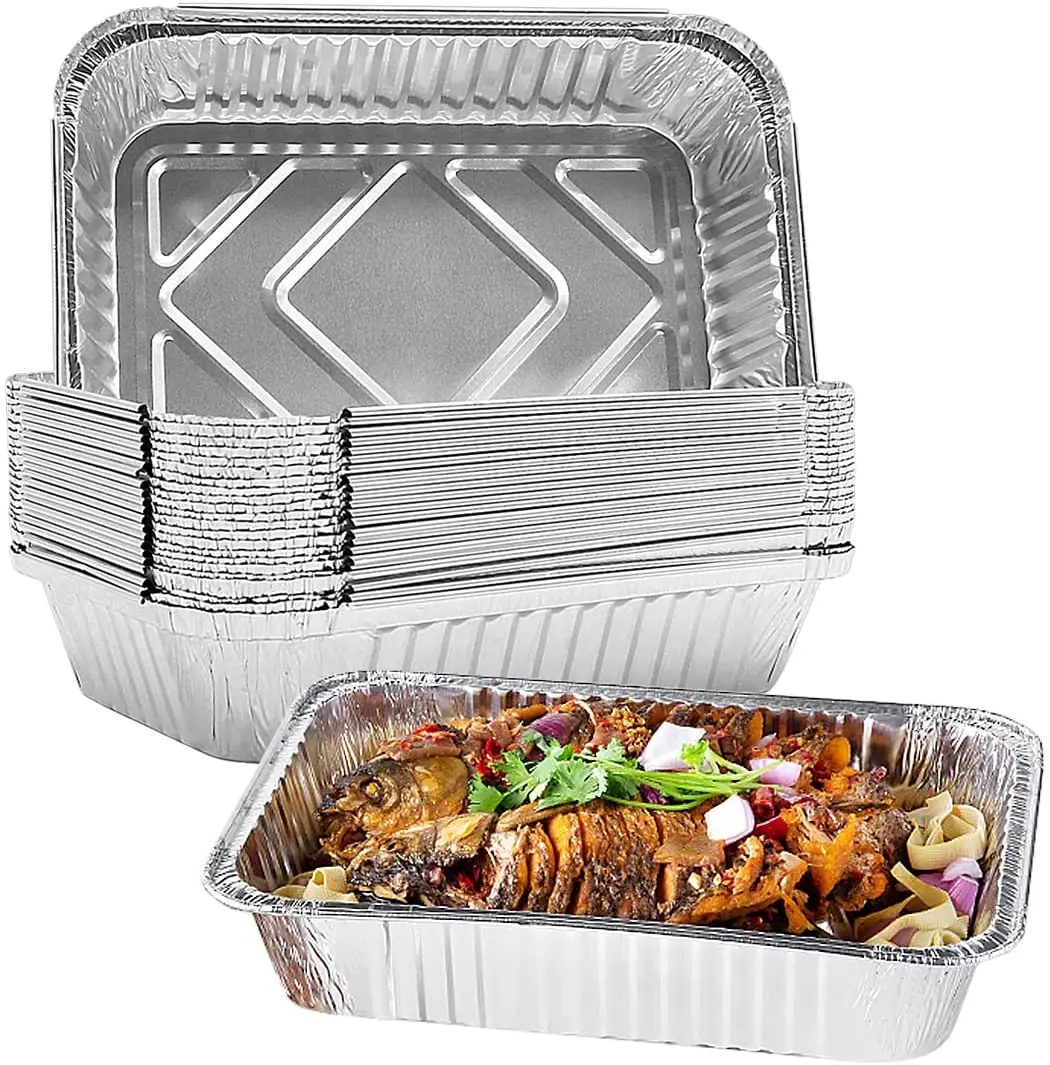 50 Pack 600ml Disposable Food Storage Container Aluminum Foil Tray Pans with Lid for Takeout Food Packaging Box Kitchen Utensils
50 Pack 600ml Disposable Food Storage Container Aluminum Foil Tray Pans with Lid for Takeout Food Packaging Box Kitchen Utensils