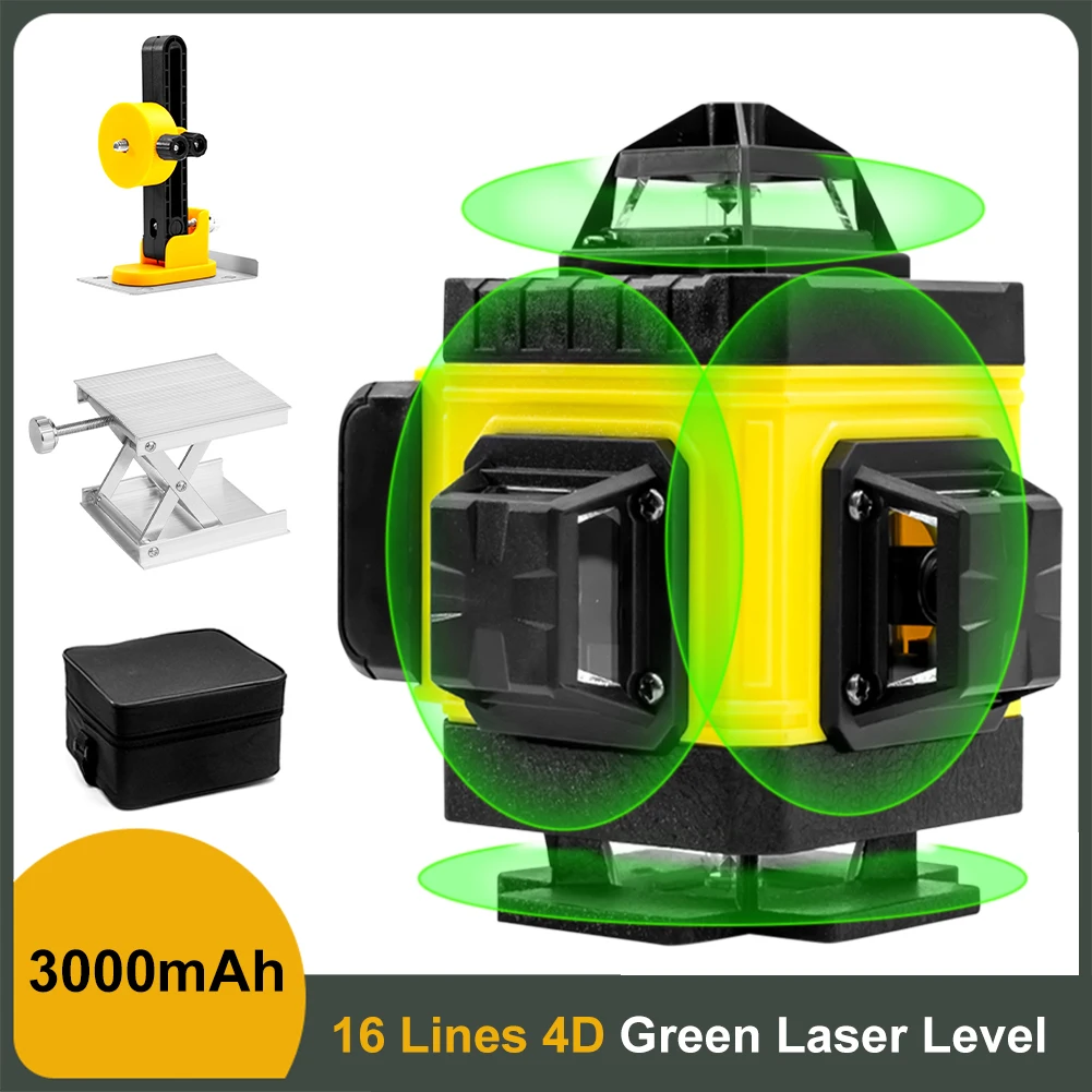 16 Lines 4D Green Laser Level Self Leveling 360 Horizontal And Vertical Super Powerful Laser Level Green Beam Laser Level
16 Lines 4D Green Laser Level Self Leveling 360 Horizontal And Vertical Super Powerful Laser Level Green Beam Laser Level