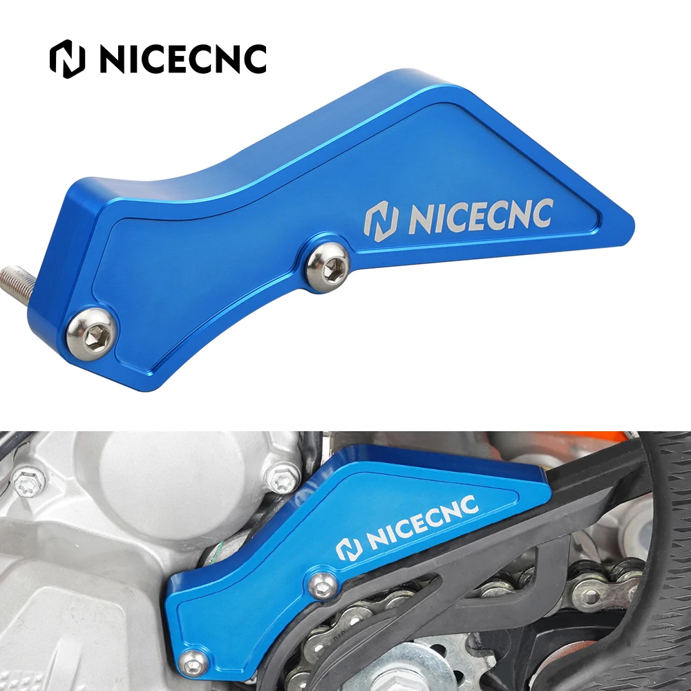 

NiceCNC 4T Chain Case Saver Sprocket Guard Cover Motocross For Husqvarna FC FE 250 350 2016-2022 FE 250 350 FX 350 17-22 Blue
