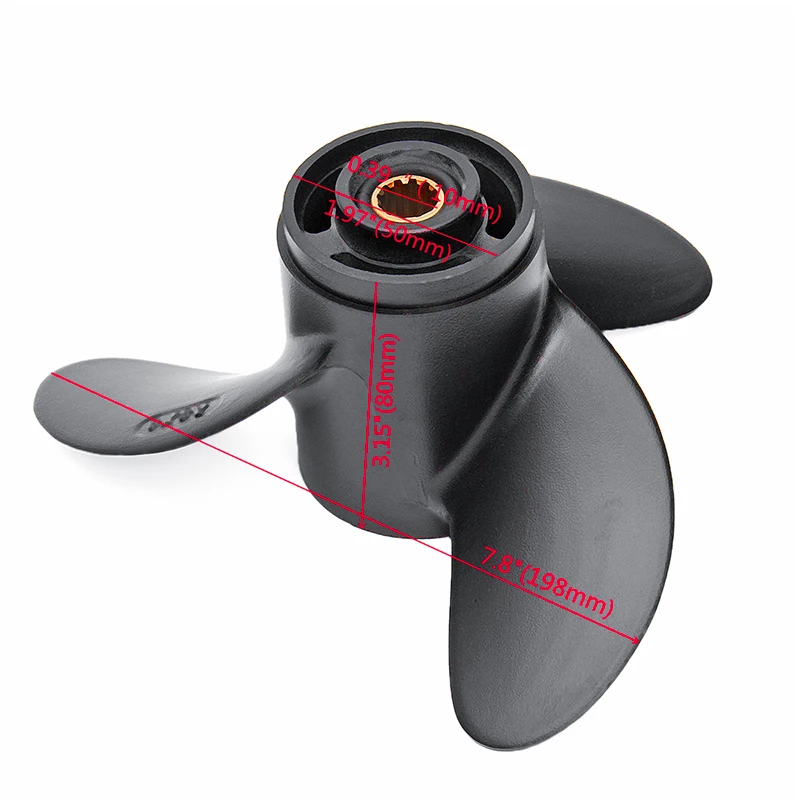 7.8 X 8 Aluminum Outboard Propeller 3 Blades R Rotation 12Spline Tooth For Mercury 2-Stroke Hangkai 2-Stroke Tohatsu Hyfong
7.8 X 8 Aluminum Outboard Propeller 3 Blades R Rotation 12Spline Tooth For Mercury 2-Stroke Hangkai 2-Stroke Tohatsu Hyfong