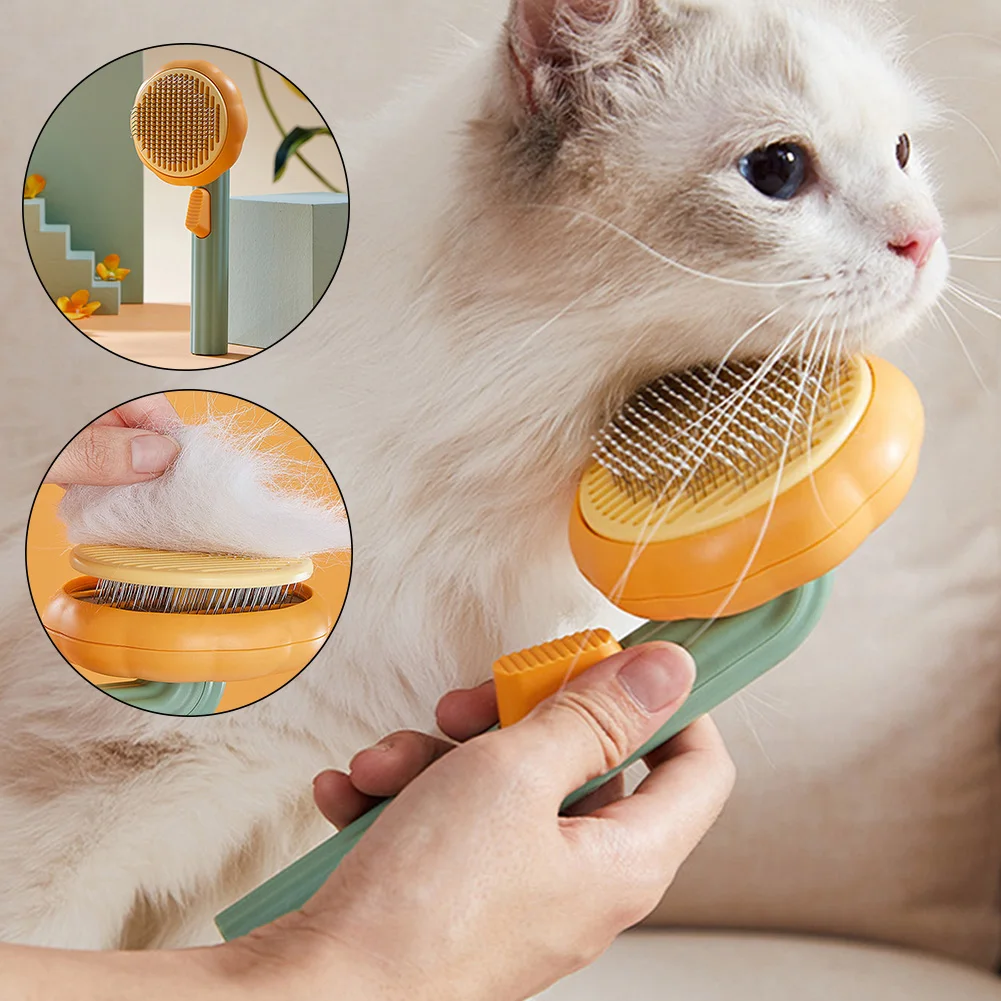 Pumpkin Cat Brush Comb For Pet Grooming Removes Loose Underlayers Tangled Hair Remover Brush Pet Hair Shedding Self Cleaning
Pumpkin Cat Brush Comb For Pet Grooming Removes Loose Underlayers Tangled Hair Remover Brush Pet Hair Shedding Self Cleaning