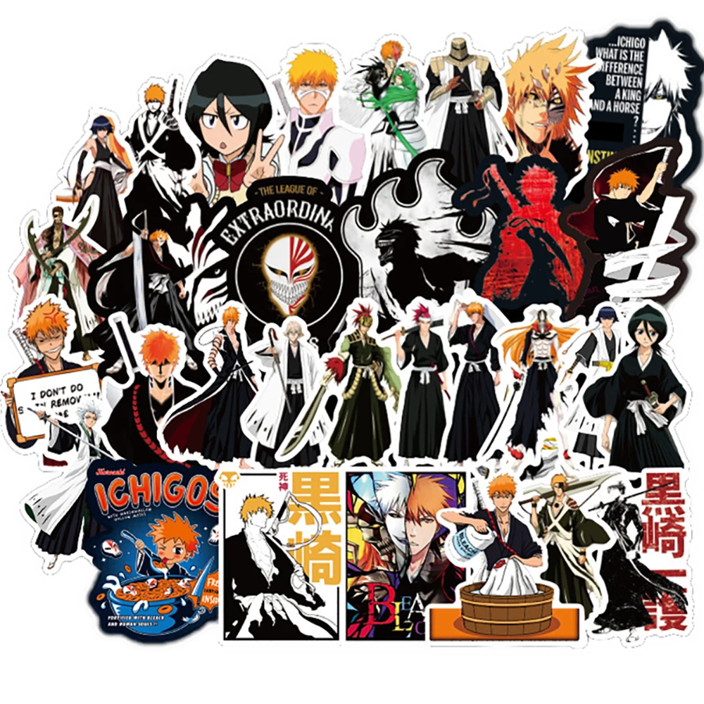 10/30/50PCS Mixed Anime BLEACH Cartoon Stickers DIY Motorcycle Travel Luggage Guitar Skateboard Waterproof Classic Toy Stickers
10/30/50PCS Mixed Anime BLEACH Cartoon Stickers DIY Motorcycle Travel Luggage Guitar Skateboard Waterproof Classic Toy Stickers