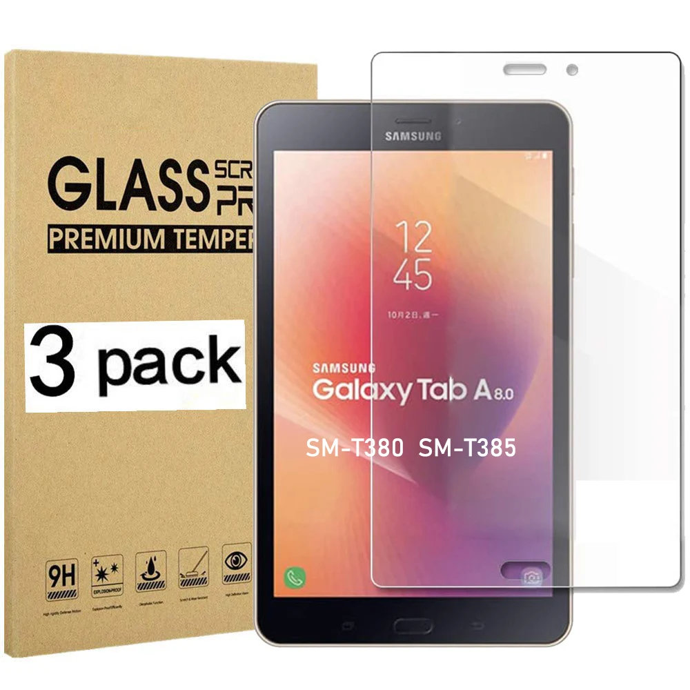 

( 3 Packs ) Tempered Glass For Samsung Galaxy Tab A 8.0 2017 SM-T380 SM-T385 T380 T385 Tablet Screen Protector Film
