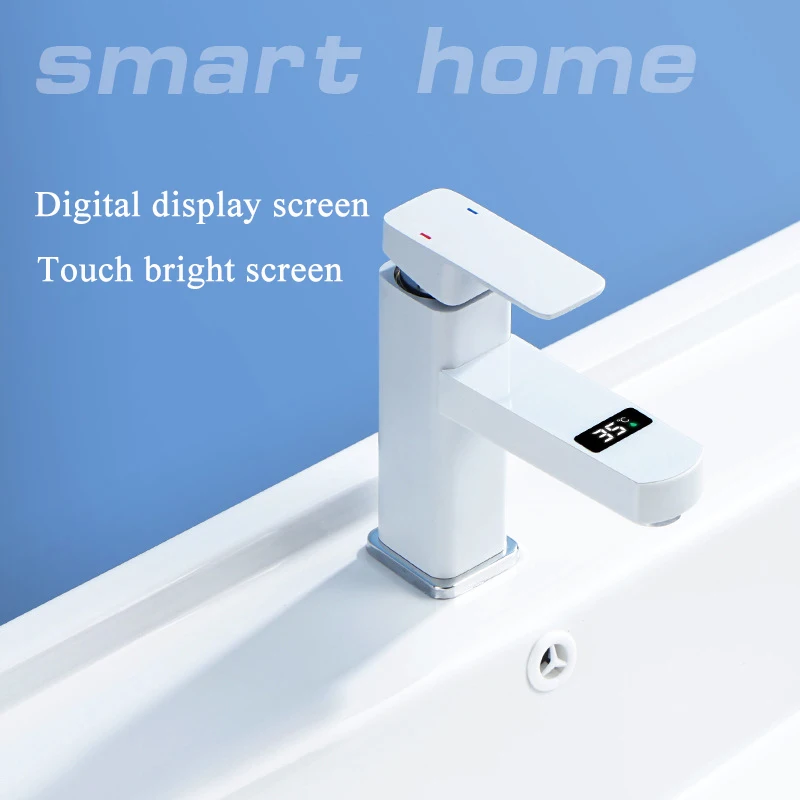 Smart Temperature LCD Bathroom Basin Faucet Sink Faucet Touch Screen Brass Deck Mount Cold Hot Water Mixer Black Bathroom Faucet
Smart Temperature LCD Bathroom Basin Faucet Sink Faucet Touch Screen Brass Deck Mount Cold Hot Water Mixer Black Bathroom Faucet