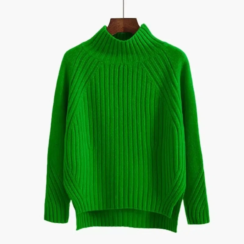 2022 New Fashion Half-Turtleneck Green Sweater Pullover Women's Short Spring Autumn Knitted Jumper Bottoming Shirt Female
2022 New Fashion Half-Turtleneck Green Sweater Pullover Women's Short Spring Autumn Knitted Jumper Bottoming Shirt Female