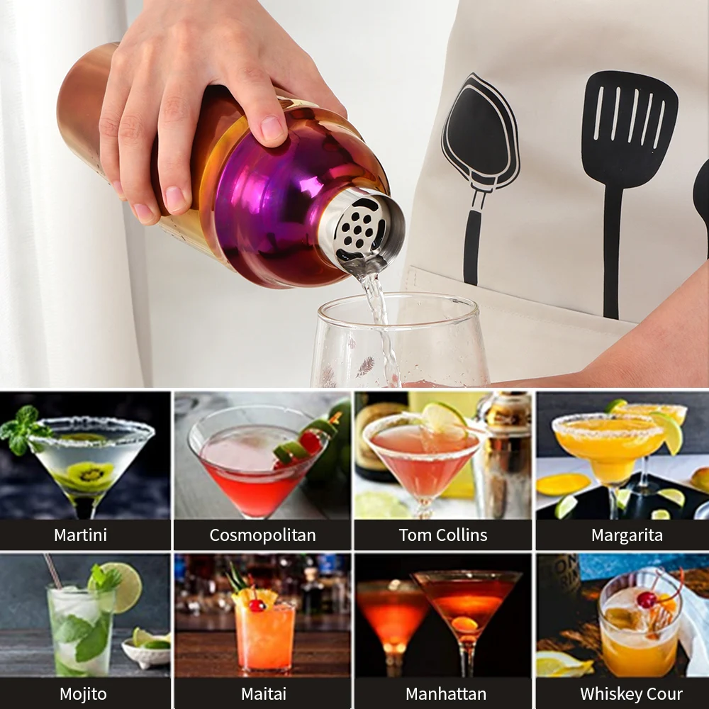 1-5PCS Stainless Steel Cocktail Set 750ml Cocktail Shaker Set with Measure Cup Ice Filter Strainer Bartender Kit Bar Set
1-5PCS Stainless Steel Cocktail Set 750ml Cocktail Shaker Set with Measure Cup Ice Filter Strainer Bartender Kit Bar Set