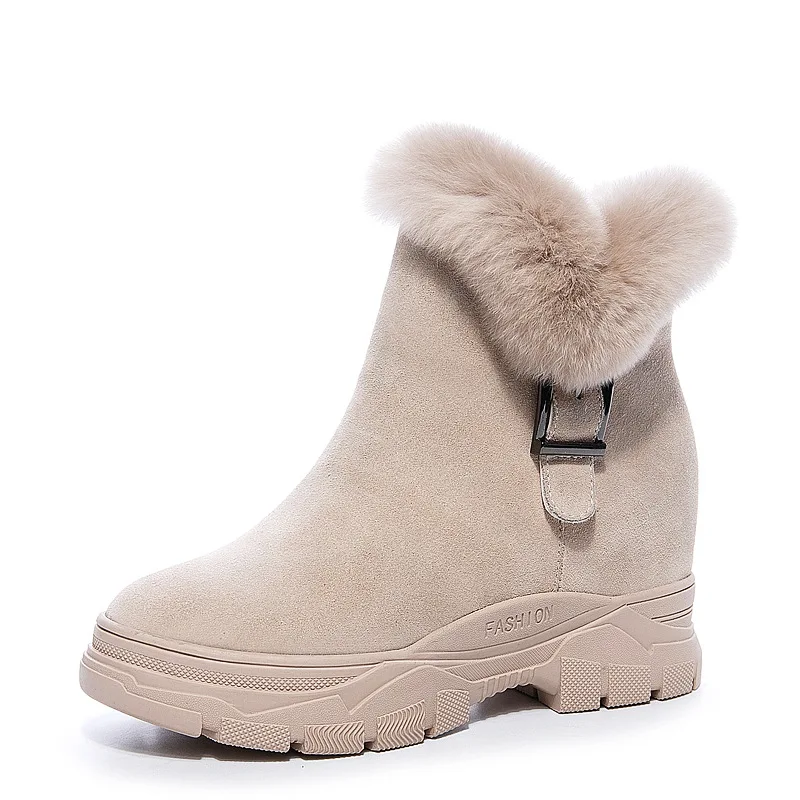Furry Genuine Leather Boots for Woman Winter 2022 Fashion Platform Elegant Woman Heeled Shoes Chunky Black Snow Boots Casaul 39
Furry Genuine Leather Boots for Woman Winter 2022 Fashion Platform Elegant Woman Heeled Shoes Chunky Black Snow Boots Casaul 39