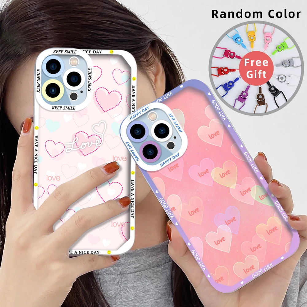 Love Heart Phone Case for iPhone 13 12 Mini 11 Pro Max XS X XR 7 8 Plus SE 2020 2022 Transparent Soft TPU Cute Protection Fundas
Love Heart Phone Case for iPhone 13 12 Mini 11 Pro Max XS X XR 7 8 Plus SE 2020 2022 Transparent Soft TPU Cute Protection Fundas