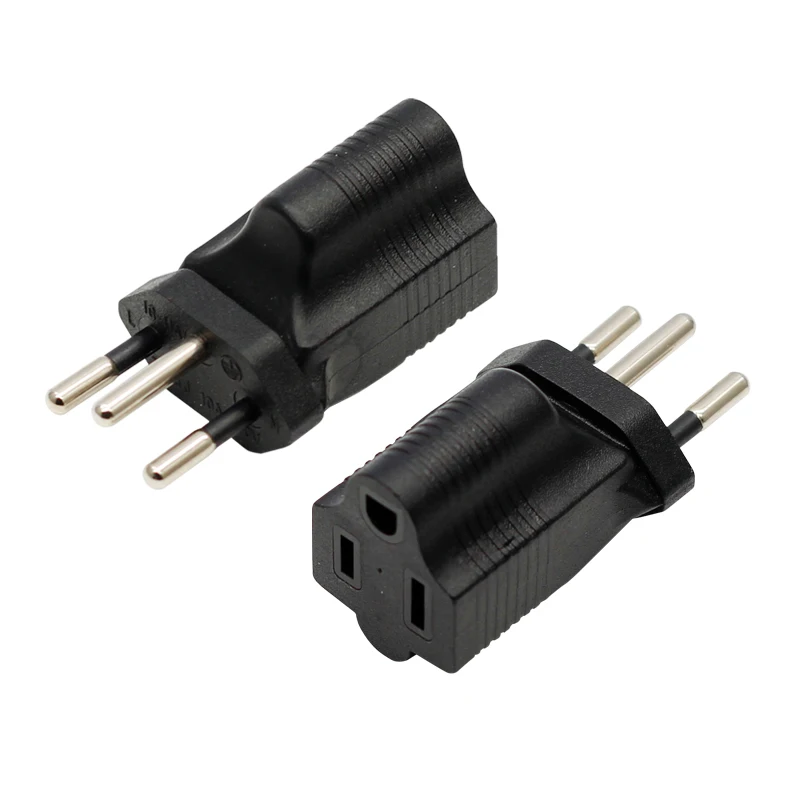 Brazil 3 round pin plug to NEMA standard 3 hole 5-15p American female plug Brazil power converter adapter
Brazil 3 round pin plug to NEMA standard 3 hole 5-15p American female plug Brazil power converter adapter