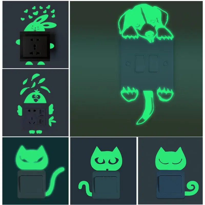 Creative Cartoon Luminous Switch Stickers Self-adhesive Wallpaper Glow In The Dark Wall Stickers Fridge Stickers For Home Decor
Creative Cartoon Luminous Switch Stickers Self-adhesive Wallpaper Glow In The Dark Wall Stickers Fridge Stickers For Home Decor