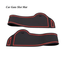Anti-Slip Gate Slot Mat Rubber Coaster For Hyundai KONA Non-Slip Mats Door Groove Pad Car Interior Accessories