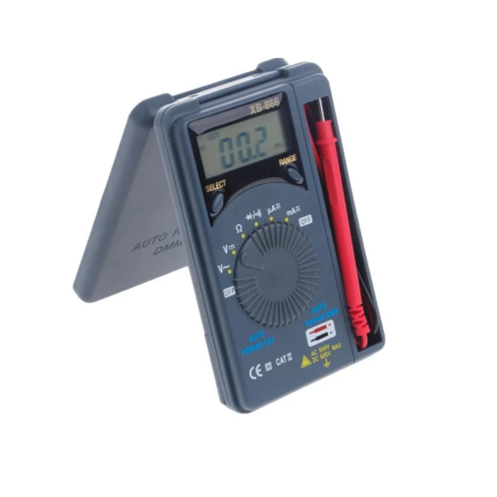 XB866 Auto Range LCD Voltmeter Tester Tool AC/DC Pocket Digital Multimeter Portable Streamline Design Multimetro
XB866 Auto Range LCD Voltmeter Tester Tool AC/DC Pocket Digital Multimeter Portable Streamline Design Multimetro