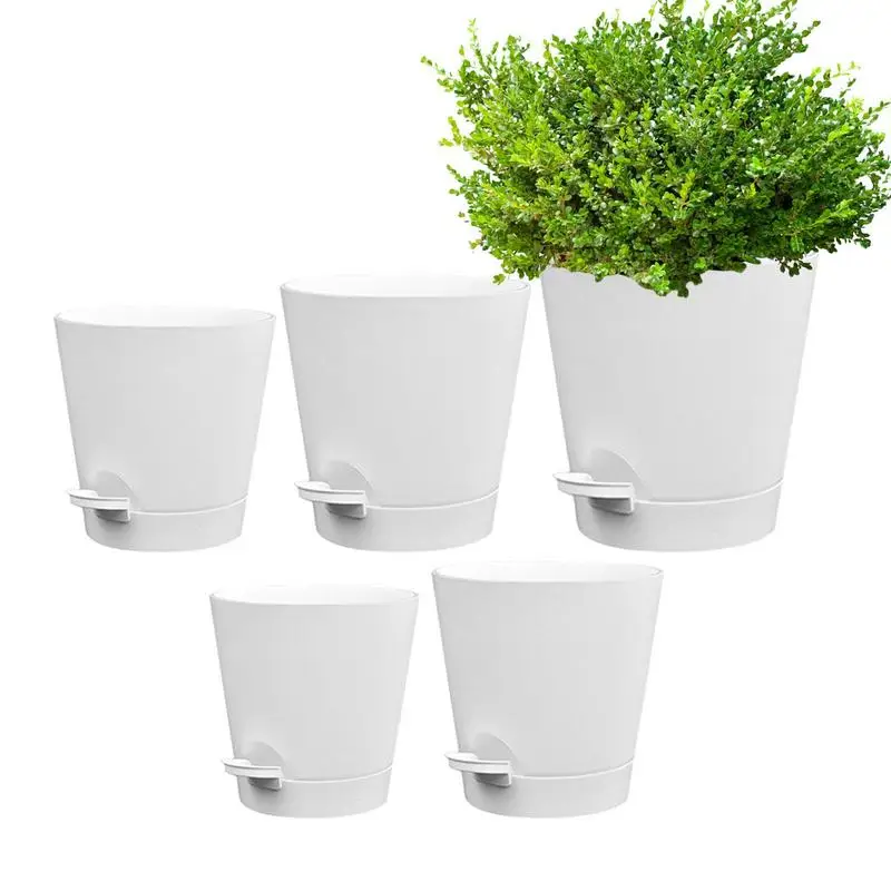 5Pcs Self-Watering Planter Pots Round Design Succulent Plant Pot Indoor Home Garden Lazy Automatic Water-Absorbing Flowerpot
5Pcs Self-Watering Planter Pots Round Design Succulent Plant Pot Indoor Home Garden Lazy Automatic Water-Absorbing Flowerpot