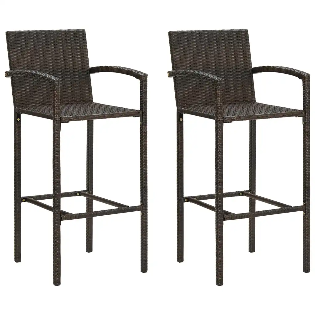 Bar Stool Chair Counter Stools Set of 2 Kitchen Home Decor for Counter 2 pcs Brown Poly Rattan
Bar Stool Chair Counter Stools Set of 2 Kitchen Home Decor for Counter 2 pcs Brown Poly Rattan