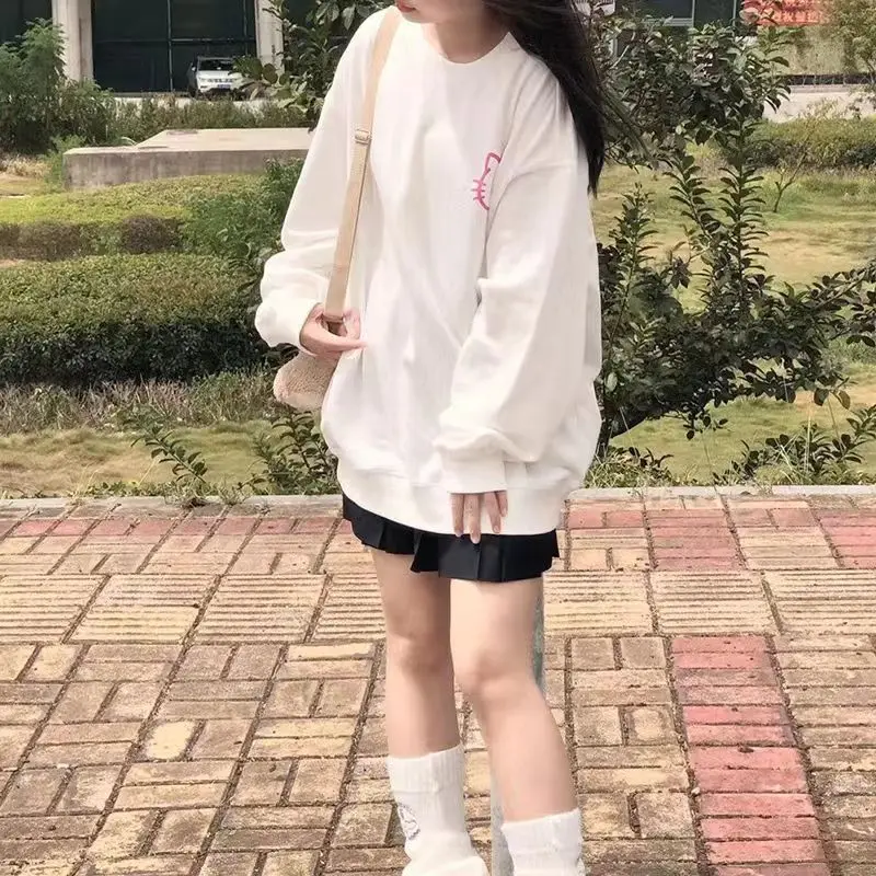New Kawaii Spring Y2K Sanriode Hellokitty White Long-Sleeved Cartoon Cute Students Ins College Wind Long Loose Casual Tops
New Kawaii Spring Y2K Sanriode Hellokitty White Long-Sleeved Cartoon Cute Students Ins College Wind Long Loose Casual Tops