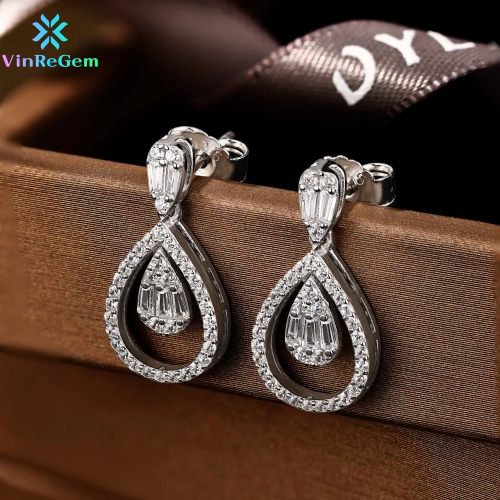 Vinregem Genuine 925 Sterling Silver White Sapphire Simulated Moissanite Drop Earrings for Women Ethnic Jewelry Dropshipping
Vinregem Genuine 925 Sterling Silver White Sapphire Simulated Moissanite Drop Earrings for Women Ethnic Jewelry Dropshipping