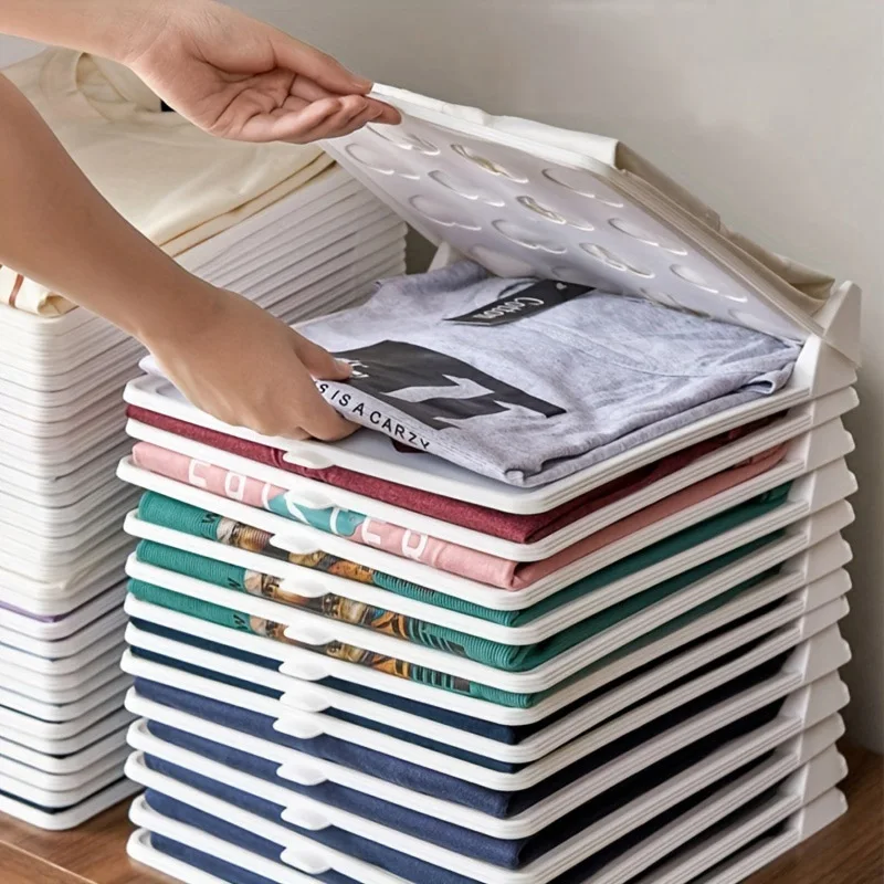 Cloths Foldable Board Closet Clothing Tray Storage Holder Plastic Anti-wrinkle Lazy Wardrobe Organizer For T-shirt Sweater Pants
Cloths Foldable Board Closet Clothing Tray Storage Holder Plastic Anti-wrinkle Lazy Wardrobe Organizer For T-shirt Sweater Pants