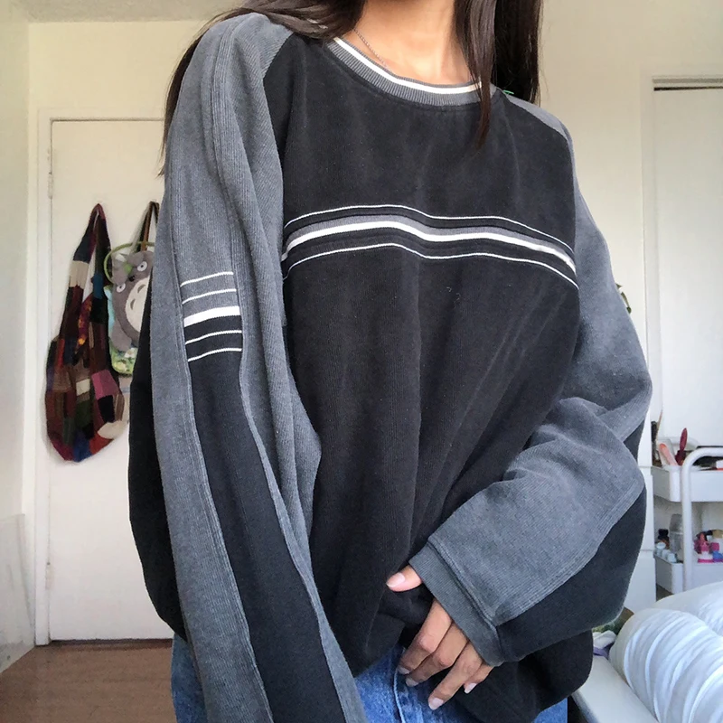 Sunny y.j. Contrast Patchwork Grunge Sweatshirts Harajuku Korean Casual Long Sleeve New Pullovers Women Autumn Winter Outfits
Sunny y.j. Contrast Patchwork Grunge Sweatshirts Harajuku Korean Casual Long Sleeve New Pullovers Women Autumn Winter Outfits