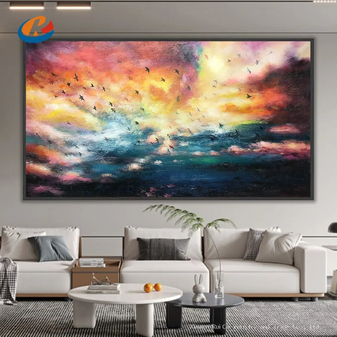 Sunset Hand Painted Oil Painting Canvas Colorful Sky Painting Natural Scenery Painting Living Room Wall Art Spiritual Home Decor
Sunset Hand Painted Oil Painting Canvas Colorful Sky Painting Natural Scenery Painting Living Room Wall Art Spiritual Home Decor