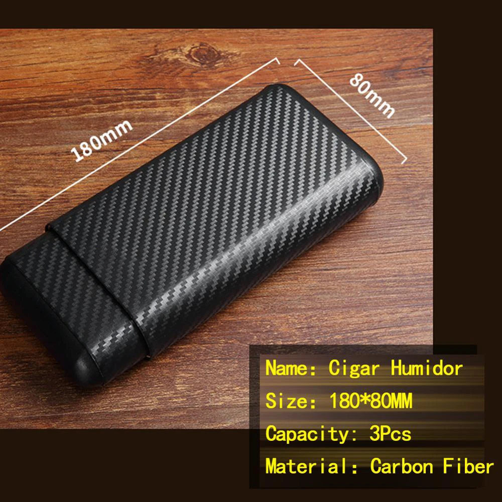 2021 NEW COHIBA Carbon Fiber Cigar Case Cedar Wood Humidor 3 Tubes Holder Portable Travel Cigars Box Cigarette Case Gift Box
2021 NEW COHIBA Carbon Fiber Cigar Case Cedar Wood Humidor 3 Tubes Holder Portable Travel Cigars Box Cigarette Case Gift Box