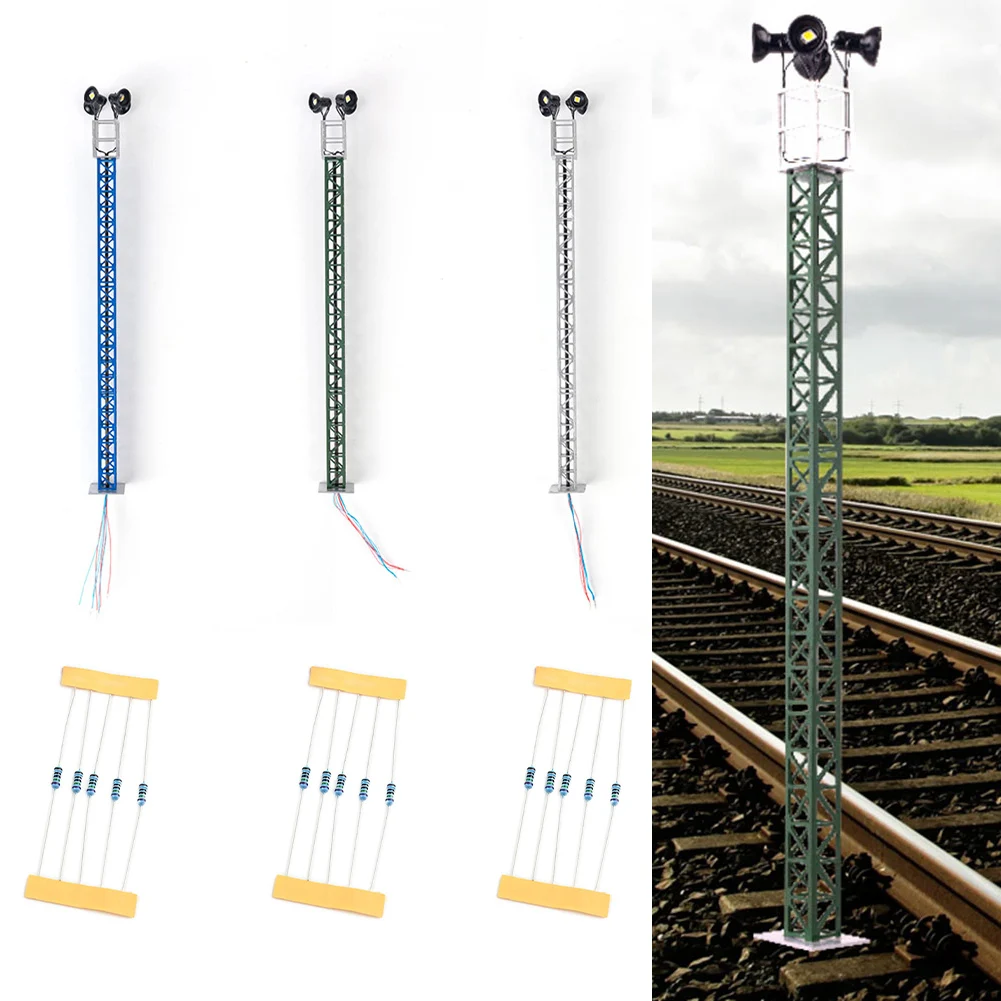 HO Tower Lights LED Made Yard Lights Spots Working Assembled Metal Silver For Layout Lamppost Train Garden Decor
HO Tower Lights LED Made Yard Lights Spots Working Assembled Metal Silver For Layout Lamppost Train Garden Decor