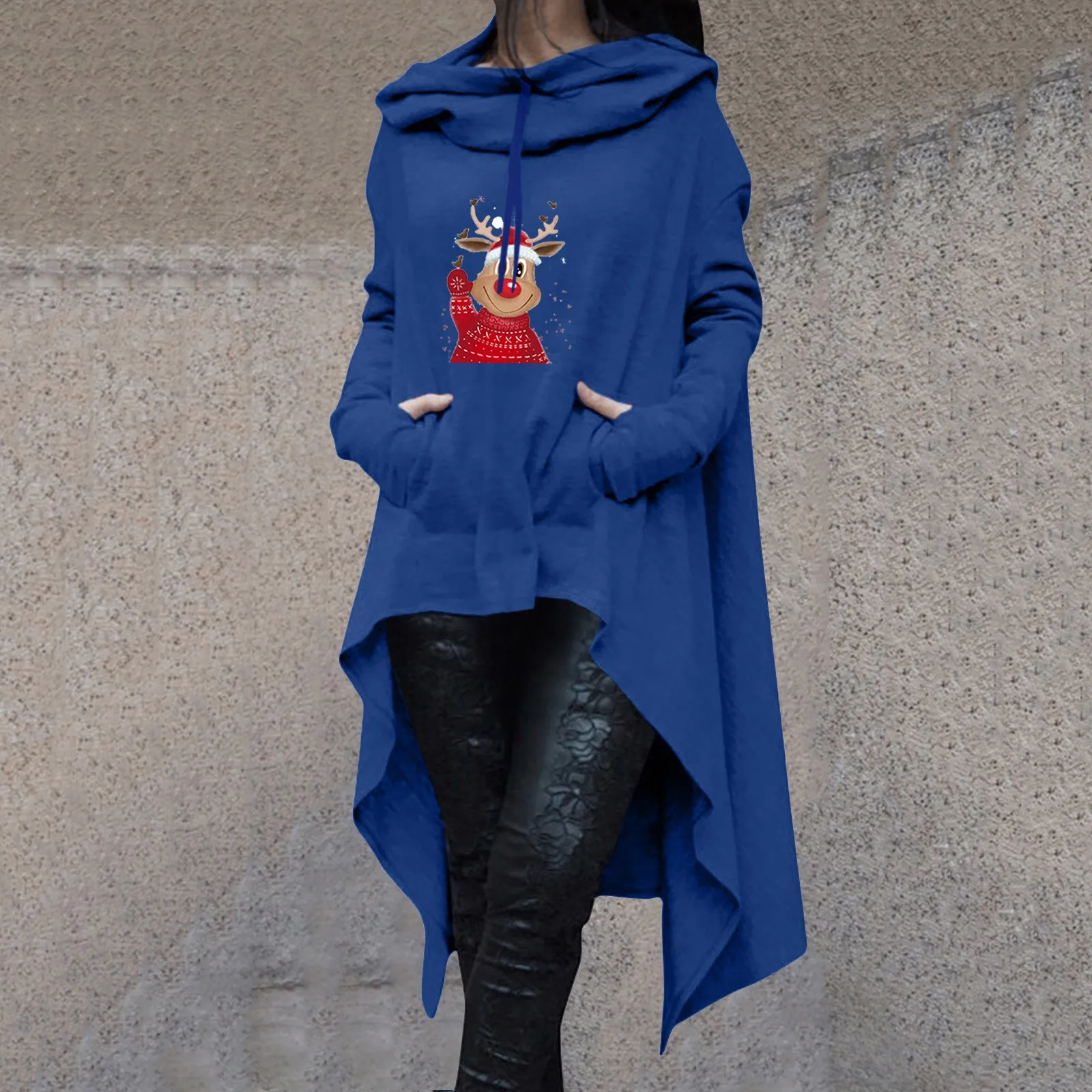 Women Christmas Custom Deer Print Pullover Hoodies Vintage Sweatshirt Long Sleeve Irregular Womens Long Sweatshirts for Leggings 
Women Christmas Custom Deer Print Pullover Hoodies Vintage Sweatshirt Long Sleeve Irregular Womens Long Sweatshirts for Leggings