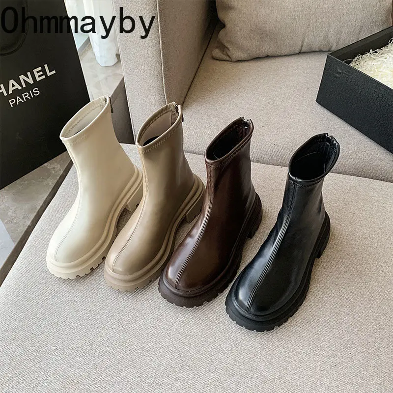 2022 Autumn Winter Shoes Women Ankle Boots Fashion Thick Sole Heels Round Toe Short Boots Back Zipper botines chelsea
2022 Autumn Winter Shoes Women Ankle Boots Fashion Thick Sole Heels Round Toe Short Boots Back Zipper botines chelsea
