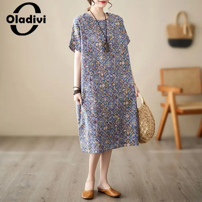 Oladivi Fashion Women Large Size Cotton Linen Midi Dress 2023 Summer New Casual Loose Dresses Ladies Oversized Tunics Robe 8340
Oladivi Fashion Women Large Size Cotton Linen Midi Dress 2023 Summer New Casual Loose Dresses Ladies Oversized Tunics Robe 8340