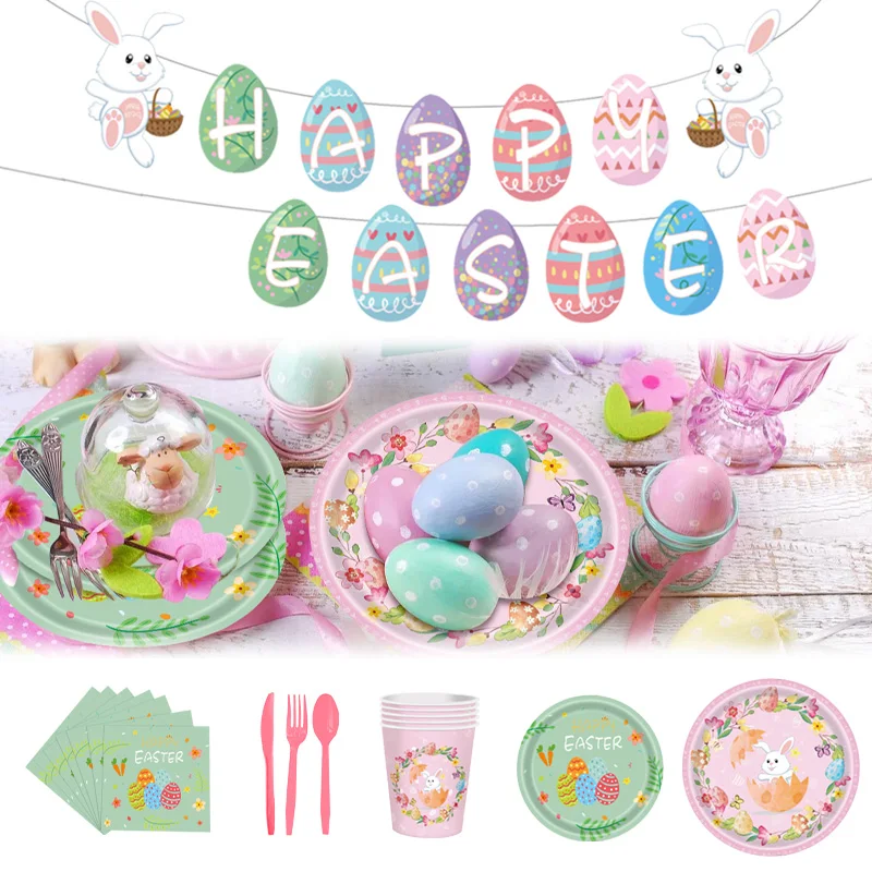 8/16/24 Person Easter Party Supplies Tableware Suit Easter Bunny Egg Paper Plate Rabbit Ear Cup Birthday Party Baby Shower decor
8/16/24 Person Easter Party Supplies Tableware Suit Easter Bunny Egg Paper Plate Rabbit Ear Cup Birthday Party Baby Shower decor