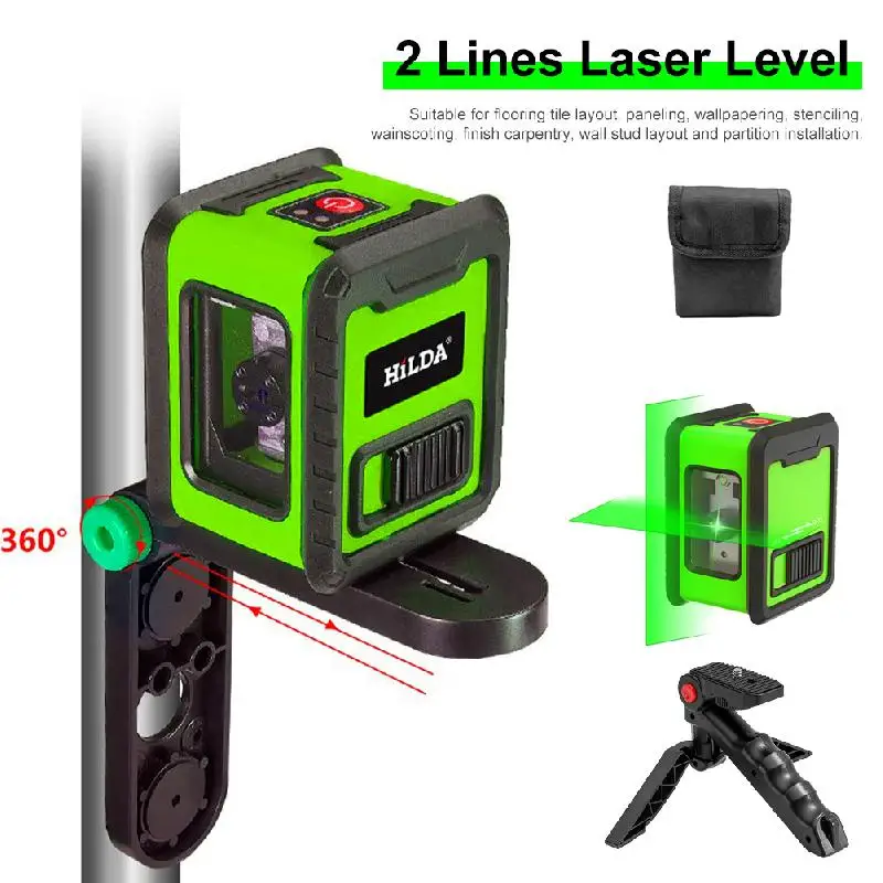 Tool 2 Lines Laser Level Self Levelling ( 4 degrees) Green Red Beam Laser Horizontal & Vertical Cross-Line with Magnetic Base
Tool 2 Lines Laser Level Self Levelling ( 4 degrees) Green Red Beam Laser Horizontal & Vertical Cross-Line with Magnetic Base