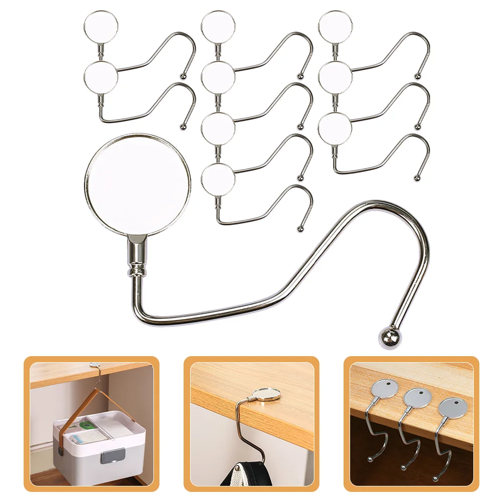 10 Pcs Hook Hanger Office Table Backpack Tote Rack Purse Aluminum Alloy + Iron Desk Student Metallic Wallet
10 Pcs Hook Hanger Office Table Backpack Tote Rack Purse Aluminum Alloy + Iron Desk Student Metallic Wallet