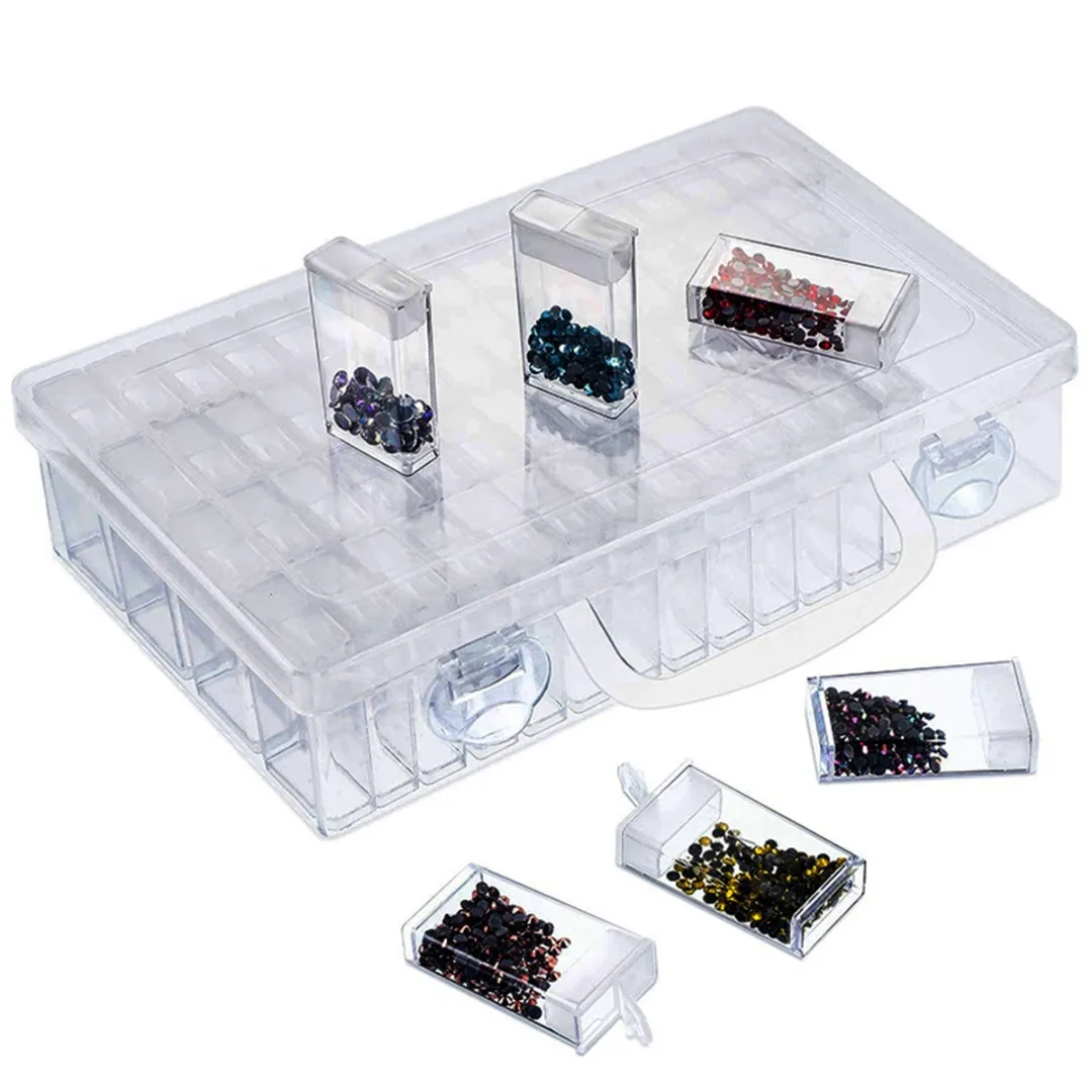 64 отделения, коробка для хранения алмазной живописи 
64 отделения, коробка для хранения алмазной живописи