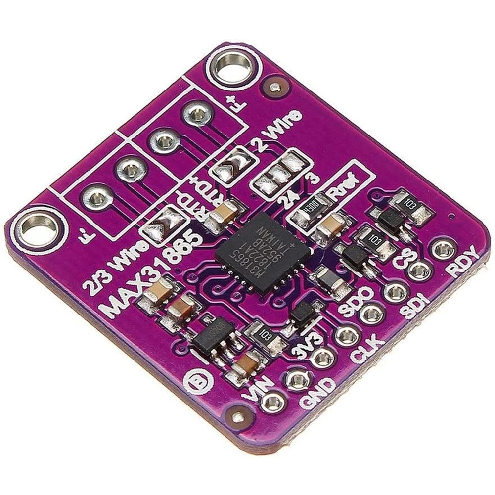 3.3V MAX31865 RTD Resistance Temperature Detector Module PT100-PT1000 Converter Board Temperature Thermocouple Sensor
3.3V MAX31865 RTD Resistance Temperature Detector Module PT100-PT1000 Converter Board Temperature Thermocouple Sensor