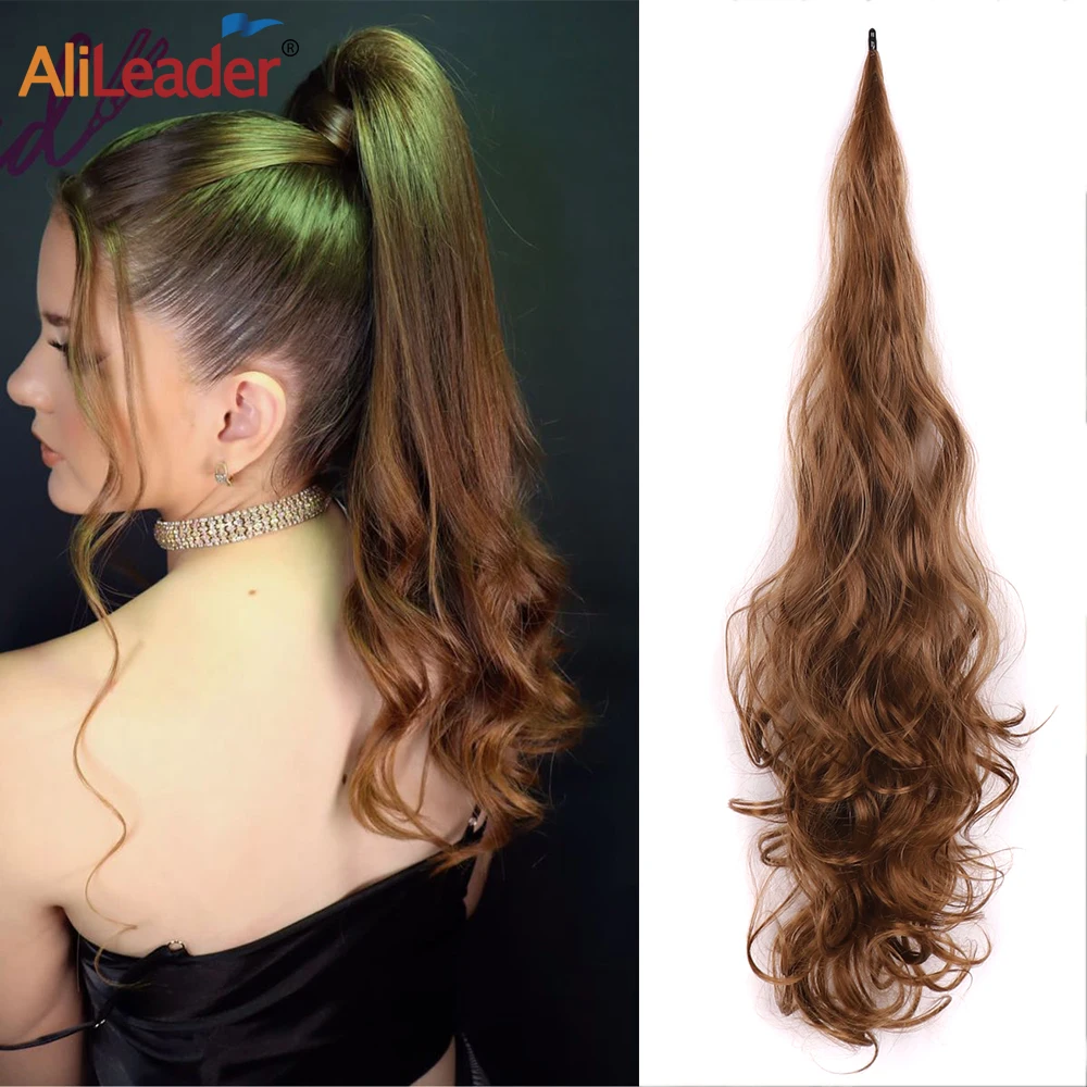 32Inch Flexible Wrap Around Ponytail Hair Extension Natural Long Wave Ponytail Hairpiece For Women Synthetic Ponytails Hairpiece
32Inch Flexible Wrap Around Ponytail Hair Extension Natural Long Wave Ponytail Hairpiece For Women Synthetic Ponytails Hairpiece