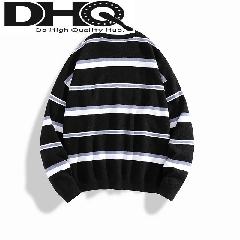 Casual Quality Stripeds Male High Jacquard Oversize Jumper Vintage Knitted Sweater Korean Trend Love Striped Pullover Men
Casual Quality Stripeds Male High Jacquard Oversize Jumper Vintage Knitted Sweater Korean Trend Love Striped Pullover Men