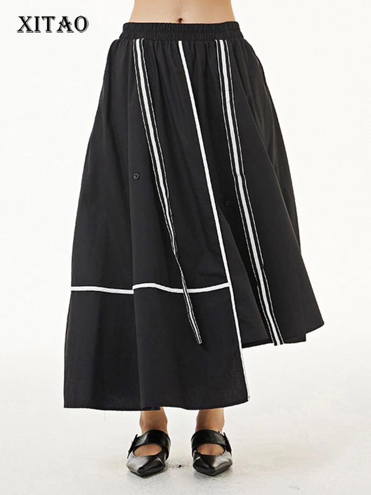 XITAO Striped Pleated Skirt Women Korea 2022 Summer New Arrival Personality Fashion Loose Elastic Waist All Match Skirt WMD6522
XITAO Striped Pleated Skirt Women Korea 2022 Summer New Arrival Personality Fashion Loose Elastic Waist All Match Skirt WMD6522
