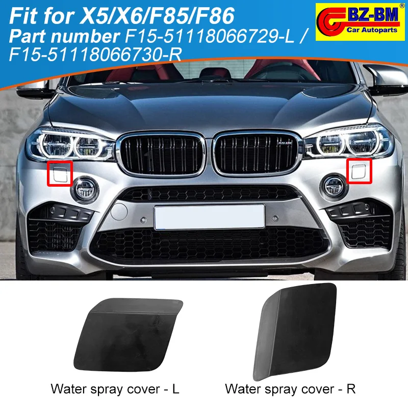 Насадка для фары правая или левая черная омывательная насадка BMW X5 X6 SERIES F85 F86 M SPORT