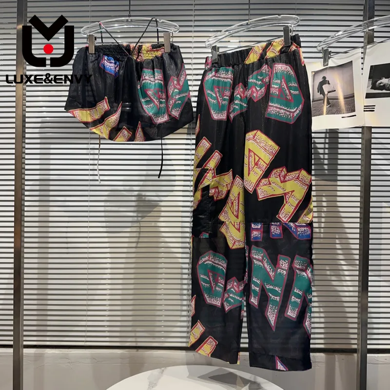 Женский сетчатый Костюм-двойка люкс & ENVY, повседневный комплект из тонкой майки с уличным принтом и эластичных брюк с высокой талией, лето 2023
Женский сетчатый Костюм-двойка люкс & ENVY, повседневный комплект из тонкой майки с уличным принтом и эластичных брюк с высокой талией, лето 2023