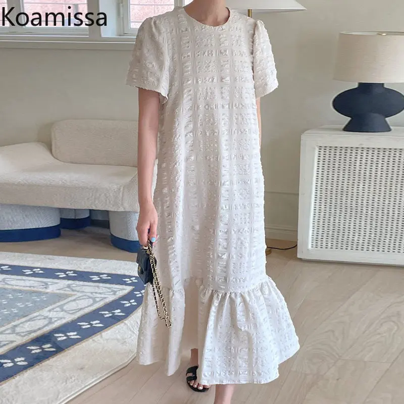 Koamissa French Sweet Maxi Dress for Women Short Sleeves Causal Loose Ladies Summer Straight Mermaid Dresses New Korean Vestidos
Koamissa French Sweet Maxi Dress for Women Short Sleeves Causal Loose Ladies Summer Straight Mermaid Dresses New Korean Vestidos