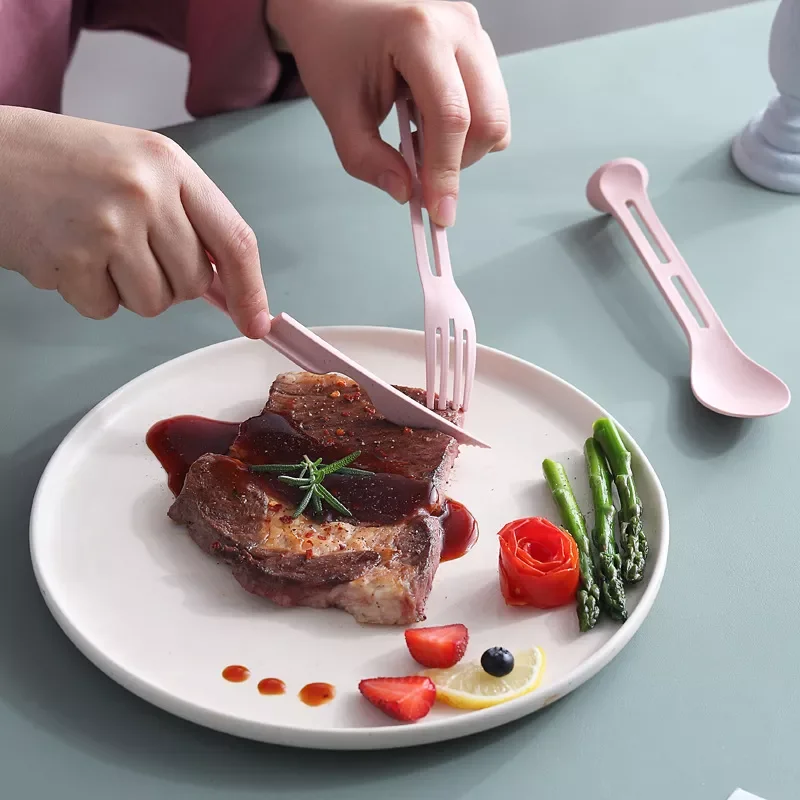 Travel Portable Cutlery Set 3 In 1 Wheat Straw Knife Fork Spoon Japan Style Student Dinnerware Sets Kitchen Tableware
Travel Portable Cutlery Set 3 In 1 Wheat Straw Knife Fork Spoon Japan Style Student Dinnerware Sets Kitchen Tableware