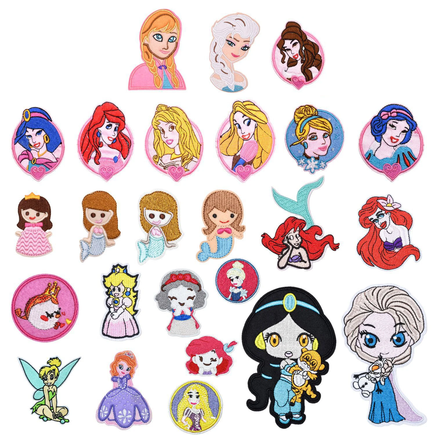 25 Kinds of Disney Princess Embroidered Adhesive Patches DIY Girls Clothes Bag Decoration Iron On Patches Cartoon Kids Badges
25 Kinds of Disney Princess Embroidered Adhesive Patches DIY Girls Clothes Bag Decoration Iron On Patches Cartoon Kids Badges
