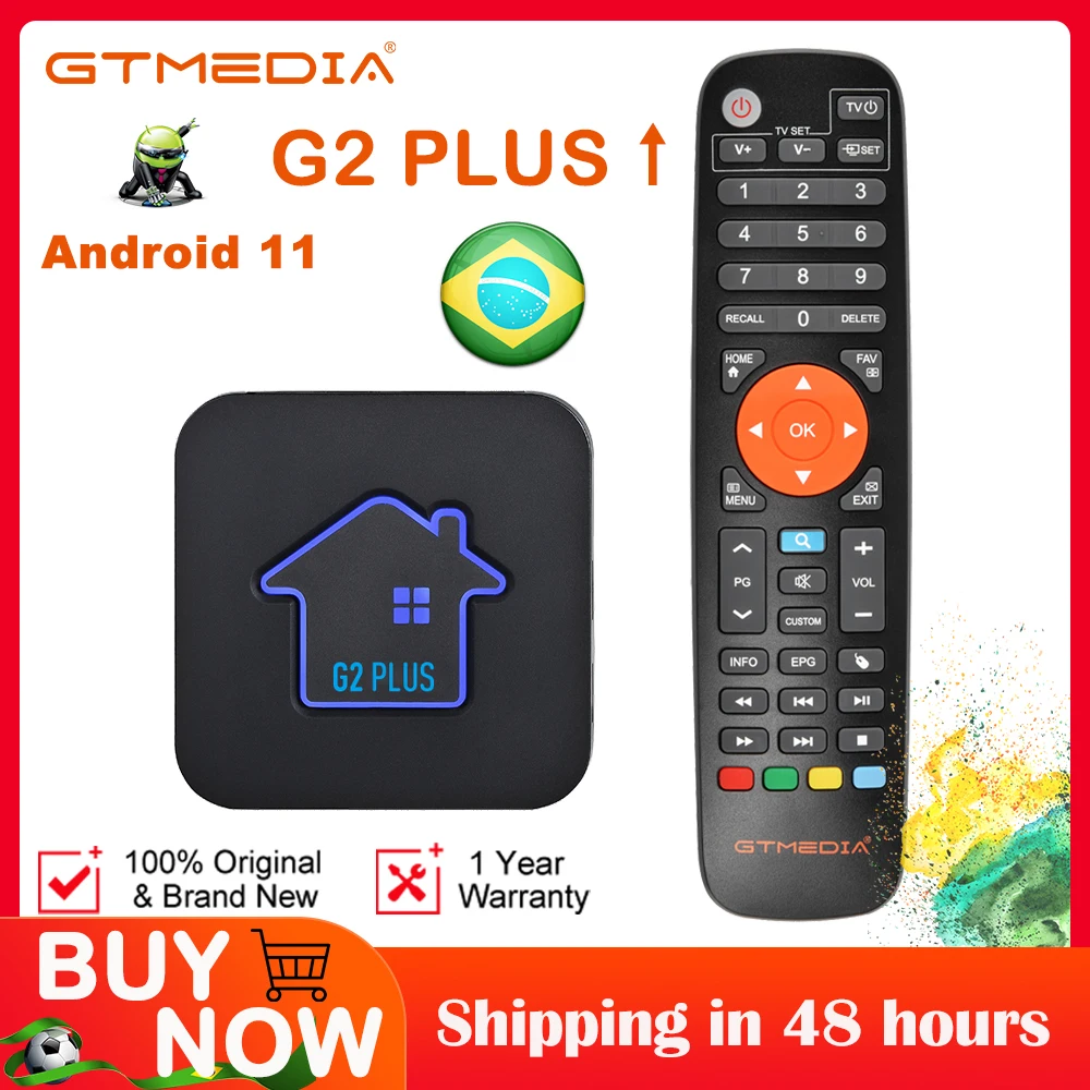 GTmedia G2 plus Global Android 11 TV BOX 2GBRAM +16GBROM Set Top Box 4K Ultra HD 2G 16G WIFI media player TV BOX URL M3U
GTmedia G2 plus Global Android 11 TV BOX 2GBRAM +16GBROM Set Top Box 4K Ultra HD 2G 16G WIFI media player TV BOX URL M3U