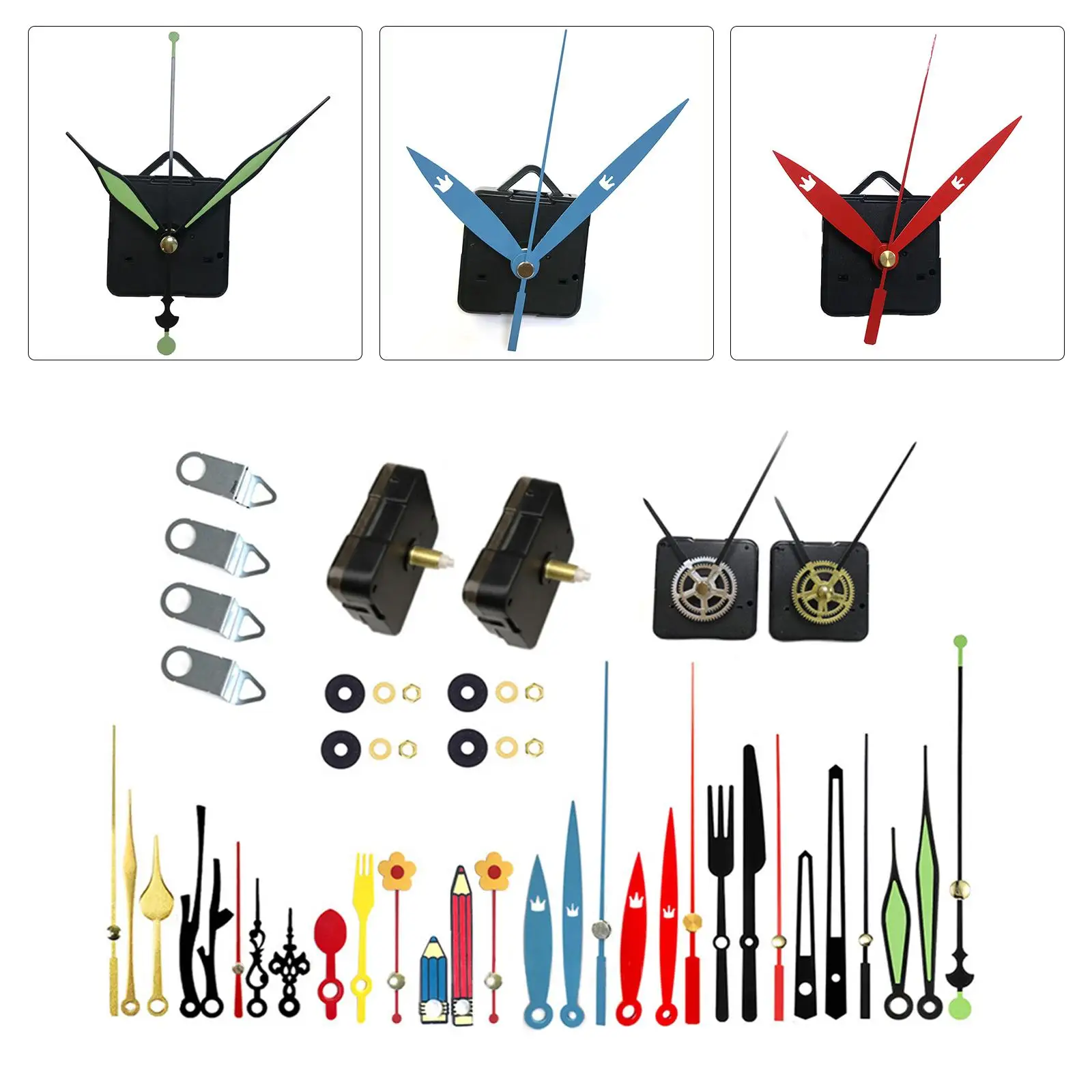 Quartz Clock Movement Mechanism Replacement ,with 12 Set of Hands ,Battery Operated ,18mm Shaft Length Repair Tool for DIY Craft
Quartz Clock Movement Mechanism Replacement ,with 12 Set of Hands ,Battery Operated ,18mm Shaft Length Repair Tool for DIY Craft