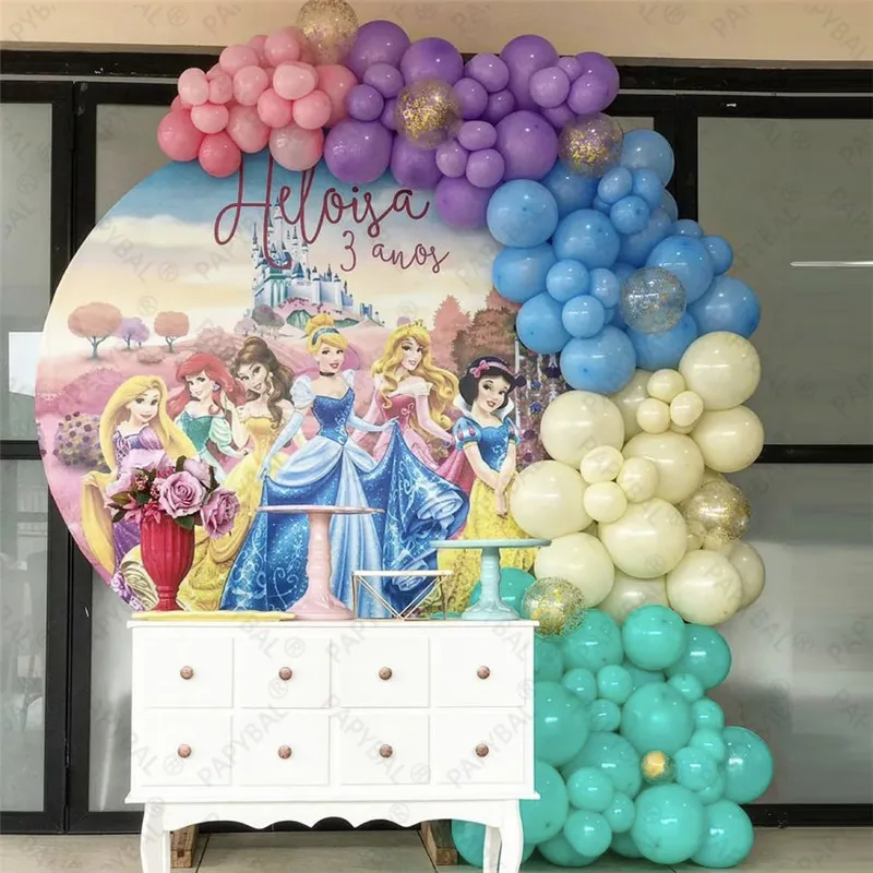 

135 шт., набор больших белоснежных фольгированных шаров принцессы, украшения для детского дня рождения, Детские гелиевые шарики, игрушки, 32 дю...