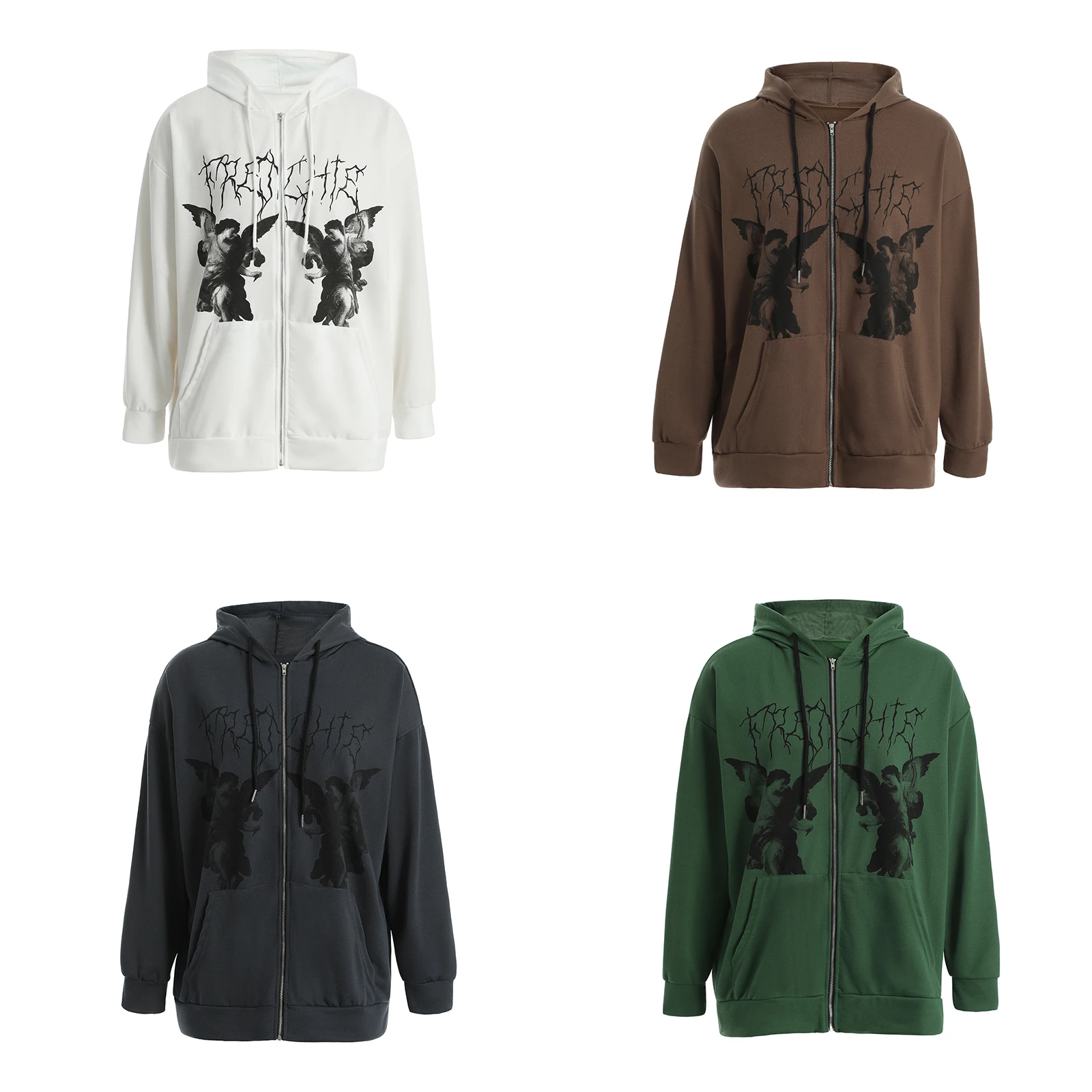 Женские толстовки больших размеров с капюшоном, свободный крой с принтом, пуловер на молнии с длинным рукавом, толстовки с карманами
Женские толстовки больших размеров с капюшоном, свободный крой с принтом, пуловер на молнии с длинным рукавом, толстовки с карманами