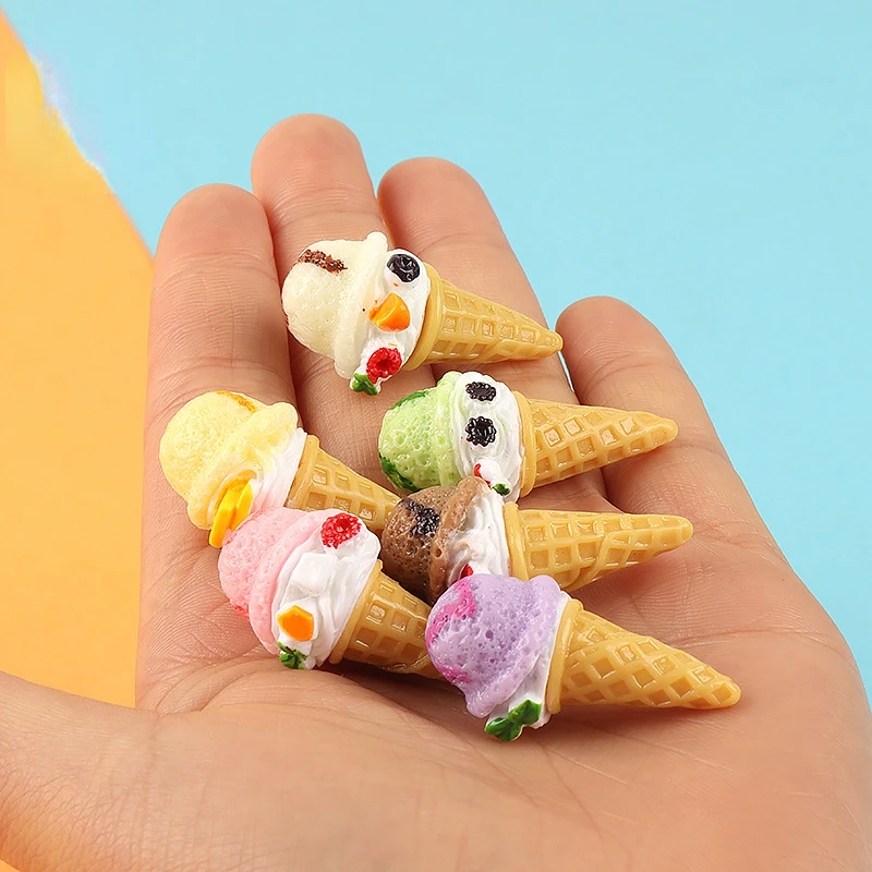 5 шт., миниатюрная полимерная Статуэтка для украшения телефона из мороженого 
5 шт., миниатюрная полимерная Статуэтка для украшения телефона из мороженого