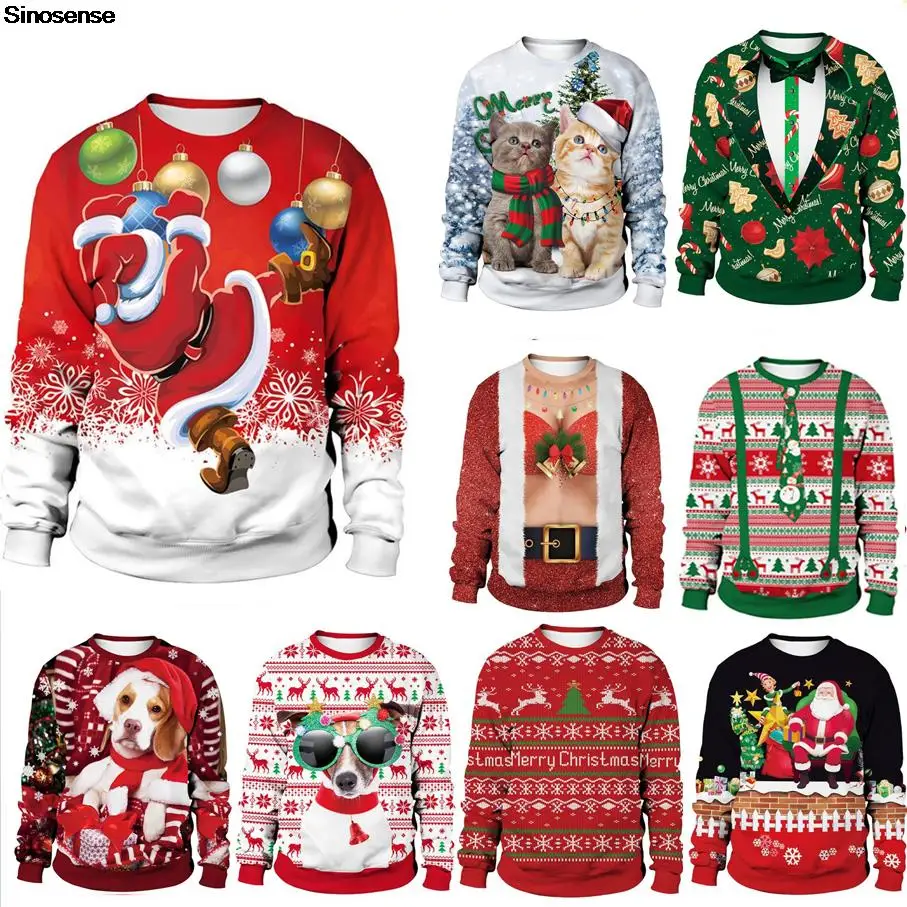 Men Women Santa Ugly Christmas Sweater 3D Funny Printed Holiday Party Tacky Xmas Sweatshirt Pullover Christmas Jumpers Tops
Men Women Santa Ugly Christmas Sweater 3D Funny Printed Holiday Party Tacky Xmas Sweatshirt Pullover Christmas Jumpers Tops